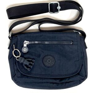 KIPLING Navy Blue Sabin Crossbody Water Resistant‎ Adjustable Travel Mini Bag